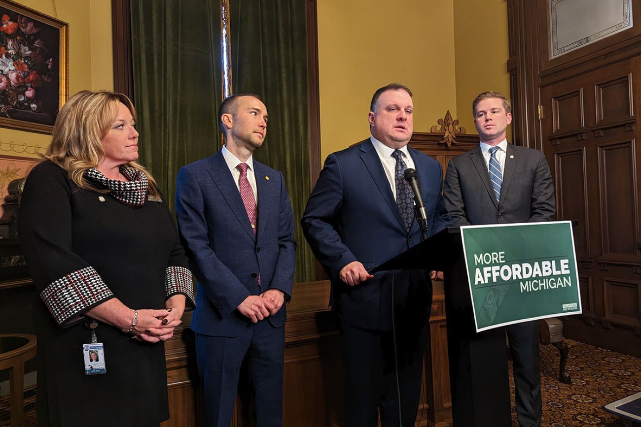 people at a press conference