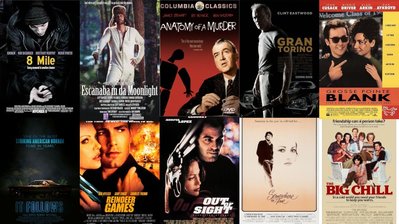 A collage of 10 different movie posters